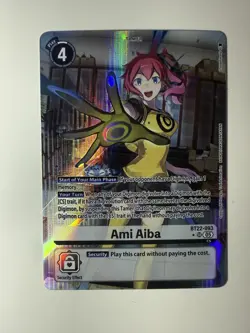 Digimon BT22 Cyber Eden BT22-093 Ami Aiba Alternate Art Super Rare Card - Image 1