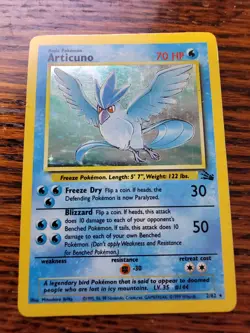 PL* - Articuno 2/62 Fossil Holo Rare Pokemon Card - Image 1