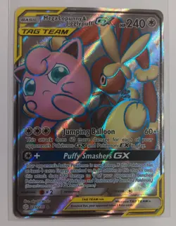 2019 Mega Lopunny & Jigglypuff GX Tag Team Cosmic Eclipse 225/236 Pokemon Card - Image 1