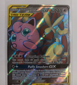 2019 Mega Lopunny & Jigglypuff GX Tag Team Cosmic Eclipse 225/236 Pokemon Card - Image 2