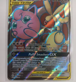 2019 Mega Lopunny & Jigglypuff GX Tag Team Cosmic Eclipse 225/236 Pokemon Card - Image 3