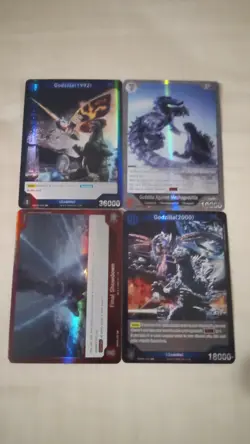 Godzilla Card Game 4 Card SR Super Rare Lot English - Image 1