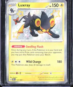 Pokemon Card Luxray 137/091 Paldean Fates Baby Shiny Rare - Image 1