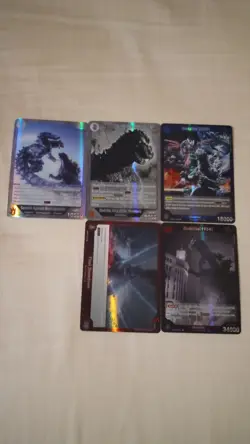Godzilla Card Game 5 Card SR Super Rare Lot English - Image 1