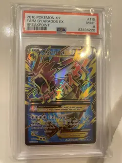 Pokemon Mega M Gyarados EX Full Art Ultra Card 115/122 Breakpoint PSA 9 - Image 1