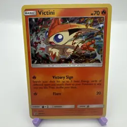 Pokemon Card - Victini SM Black Star Promo SM225 Cosmos Holo - Image 1