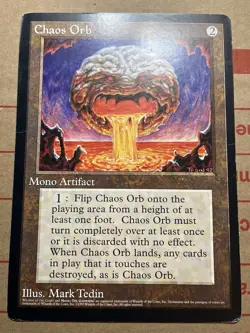 Magic The Gathering MTG Oversized Chaos Orb HP Jumbo 6x9 promo 1996 - Image 1