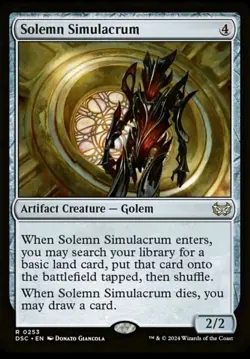 x1 Solemn Simulacrum R MTG Commander: Duskmourn: House of Horror M/NM, English - Image 1