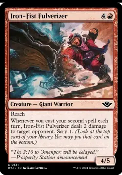 Iron-Fist Pulverizer 131 C Outlaws of Thunder Junction NM MTG - Image 1