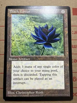 Magic the Gathering MTG Black Lotus Oversized Jumbo 6x9 Promo Card 1996 Scrye - Image 1