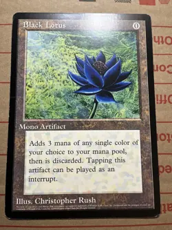 Magic the Gathering MTG Black Lotus Oversized Jumbo 6x9 Promo Card 1996 Scrye - Image 1