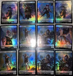 Magic MTG Final Fantasy Lot Of 12 *FOIL* Token Cards - Image 1