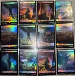 MTG Magic Final Fantasy Lands Lot Of 12 FOIL Cards - Image 1