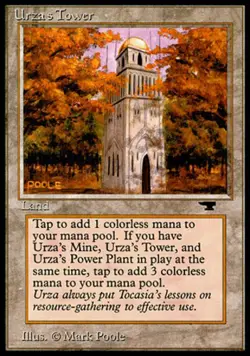 1 x Urza's Tower (Forest) - Antiquities - Heavy Play - MTG - Image 1