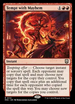 1 x Tempt with Mayhem - Commander: Modern Horizons 3 - NM-Mint - MTG - Image 1