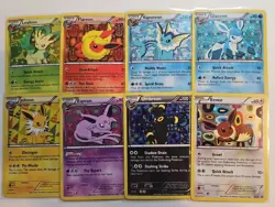 Eeveelution Set Black And White Promo BW87-94 Holo Pokemon Cards - Image 1