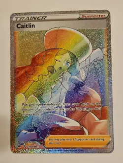 Caitlin 213/198 Pokemon TCG Chilling Reign Holo Secret Rainbow Rare - Image 1