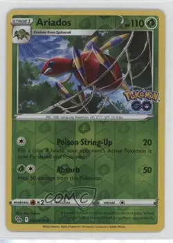 Ariados Reverse Foil Pokemon Sword & Shield Pokemon Go #007 sq1 - Image 1