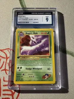 2000 Pokemon Koga's Muk Gym Challenge 1st Edition CGC 9 26/132 - Image 1