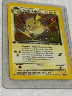 Pokemon TCG Dark Raichu 83/82 1st Edition Team Rocket Holo Unplayed NM - Image 3