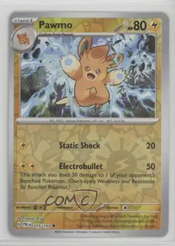 Pawmo Reverse Foil Pokemon SV02: Paldea Evolved #075 wq8 - Image 1
