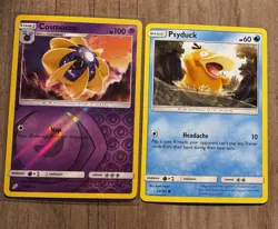 Cosmoem And Psyduck 70/181 26/181 - Team Up - Reverse Holo Pokemon Cards 🔥 - Image 1