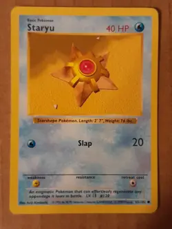 Pokemon Staryu Base Set Shadowless 65/102 LP-MP See Pictures - Image 1