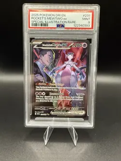 Team Rockets Mewtwo EX Special Illustration Card 231/182 Destined Rivals Pokemon - Image 1