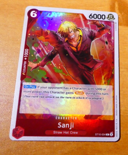 ONE PIECE ENGLISH CARD HOLO GAME CARTE Sanji ST10-004 ST EN MINT - Image 1