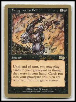 Yawgmoth's Will World Championship Decks Gold Border Magic The Gathering Card - Image 1