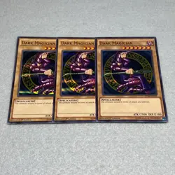 Yugioh Dark Magician DUSA 1st Edition Ultra Rare Original Art 3 Card Set NM - Image 1