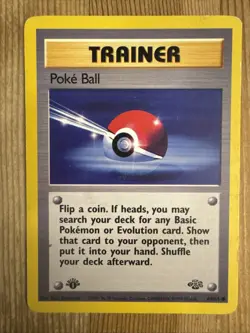 Poke Ball 64/64 1st Edition Jungle Set Pokemon Card Vintage WOTC 1999 HP - Image 1