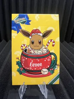 Eevee - Cracked Ice Holo - Christmas Card Database - Pokemon NM - Image 1