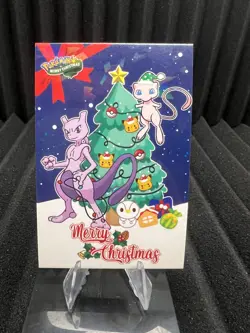 Mew & Mewtwo - Cracked Ice Holo - Christmas Card Database - Pokemon NM - Image 1