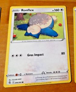 POKEMON POING DE FUSION FRANCAISE CARD CARTE RONFLEX 206/264 FR MINT 2021 - Image 1