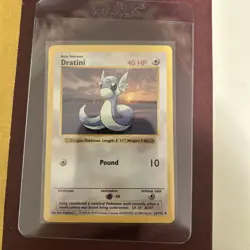 Pokemon TCG Dratini Base Set, Shadowless, Uncommon, Unlimited Card 26/102 - Image 1