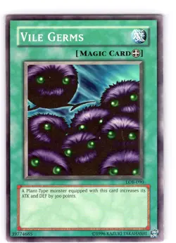 Yu-Gi-Oh TCG Vile Germs LOB-090 Unlimited Regular Common Card NM - Image 1