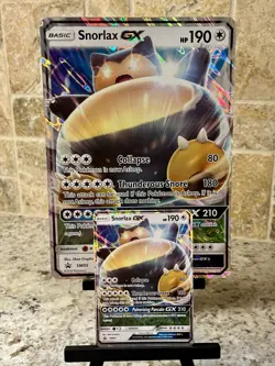 Pokemon TCG ~ Snorlax GX Black Star Promo Jumbo & Reg. Size Cards [2016: #SM05] - Image 1