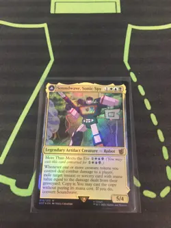 MTG Magic The Gathering Soundwave, Sonic Spy Foil Transformers Commander - Image 1