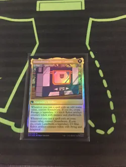 MTG Magic The Gathering Soundwave, Sonic Spy Foil Transformers Commander - Image 2