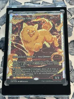 Enduring Courage (Showcase) (Fracture Foil) Duskmourn: House of Horror MTG NM - Image 1