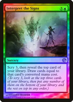Interpret the Signs FOIL Journey into Nyx PLD Blue Uncommon MTG CARD ABUGames - Image 1