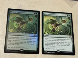 2 x mtg Flare of Cultivation, 1 pre-release foil, Modern Horizons 3, unplayed - Image 1