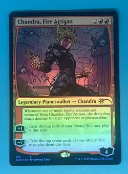 Mtg Secret Lair Chandra, Fire Artisan Stained Glass Foil - Image 1