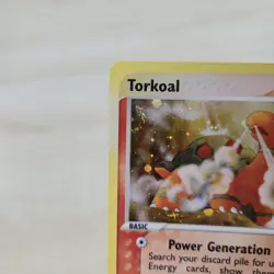 DOUBLE SWIRL 🌀💫 LP Torkoal 12/97 EX Dragon Holo Rare E-Series Pokemon Card - Image 4