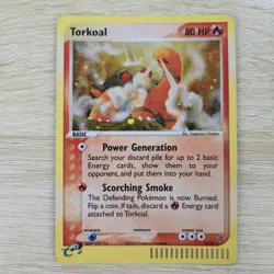 DOUBLE SWIRL 🌀💫 LP Torkoal 12/97 EX Dragon Holo Rare E-Series Pokemon Card - Image 5