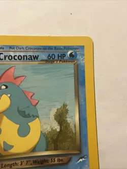 Croconaw Dark 32/105 Neo Destiny Unlimited Edition Regular Card First Edition - Image 3