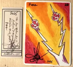 MTG ARTIST PROOF Chinese Warp Artifact With Fork Art AP Sketch Amy WEBER Magic - Image 1