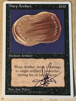 MTG ARTIST PROOF Chinese Warp Artifact With Fork Art AP Sketch Amy WEBER Magic - Image 2