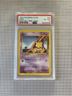 1999 Pokemon Base Set Abra #43 PSA 6 - Image 1